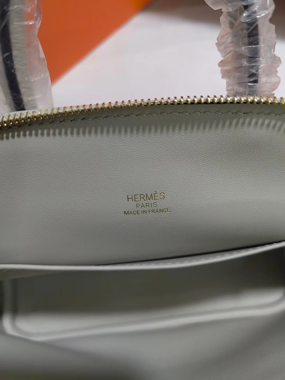 Hermes Bolide 1923 Mini Handbag Shoulder Bag In Pearl Grey Evercolor Leather